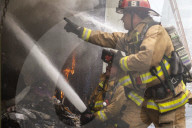Commercial Fire Breaks Out In Downtown Los Angeles