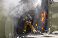 Commercial Fire Breaks Out In Downtown Los Angeles