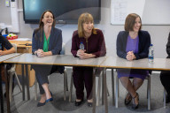 Rachel Reeves UK Chancellor of the Exchequer and the Secretary of State for Education Bridget Phillipson visit Wrotham School in Kent