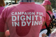 Assisted Dying Bill Protests in London, UK.