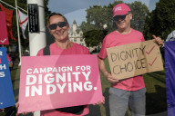 Assisted Dying Bill Protests in London, UK.