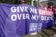 Assisted Dying Bill Protests in London, UK.