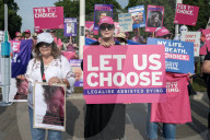 Assisted Dying Bill Protests in London, UK.
