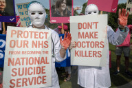 Assisted Dying Bill Protests in London, UK.