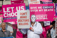 Protests For And Against Assisted Dying In London