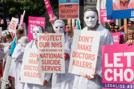Protests For And Against Assisted Dying In London