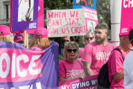 Protests For And Against Assisted Dying In London