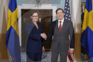 DC: Sec. Rubio and Swedish FM Malmer Stenergard hold a State Department bilateral meeting