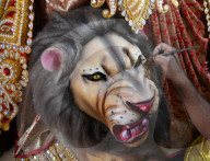 Artisians Making Idols For Durga Puja In Kolkata, India