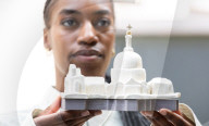 Square Mile Churches: A Sustainable Future project - 3D map of London’s underground structures unveiled at St Andrew Church Holborn, City of London, London, Great Britain 
Press photocall 
20th June 2025