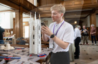 Square Mile Churches: A Sustainable Future project - 3D map of London’s underground structures unveiled at St Andrew Church Holborn, City of London, London, Great Britain 
Press photocall 
20th June 2025