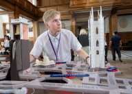 Square Mile Churches: A Sustainable Future project - 3D map of London’s underground structures unveiled at St Andrew Church Holborn, City of London, London, Great Britain 
Press photocall 
20th June 2025