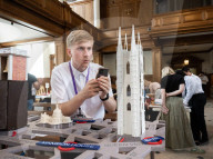 Square Mile Churches: A Sustainable Future project - 3D map of London’s underground structures unveiled at St Andrew Church Holborn, City of London, London, Great Britain 
Press photocall 
20th June 2025