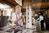 Square Mile Churches: A Sustainable Future project - 3D map of London’s underground structures unveiled at St Andrew Church Holborn, City of London, London, Great Britain 
Press photocall 
20th June 2025