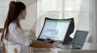 Pop-up screen ith built in projector