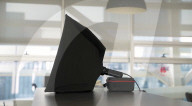 Pop-up screen ith built in projector