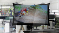 Pop-up screen ith built in projector