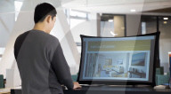 Pop-up screen ith built in projector
