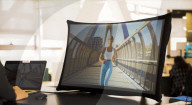 Pop-up screen ith built in projector