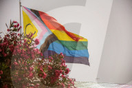 Flag By LGBTQIA+ At Sevilla Square, In Cadiz, Marks The Opening Of Proud Week At Province.
