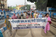 West Bengal State Rural Livelihoods Mission (WBSRLM) Schedule Caste Workers  Protest Rally
