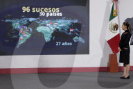 Mexico’s President Claudia Sheinbaum Holds Briefing Of Hurricane Erick