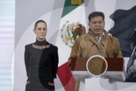 Mexico’s President Claudia Sheinbaum Holds Briefing Of Hurricane Erick