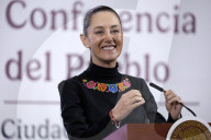 Mexico’s President Claudia Sheinbaum Holds Briefing Of Hurricane Erick