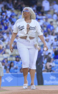 Lizzo Throws Honorary First Pitch At Dodgers Padres Game