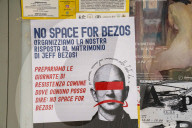 Anti-Bezos Wedding Protest Poster In Venice, Italy