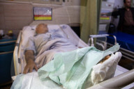 Iranian victims of Israeli air strikes in hospital