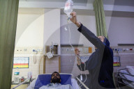 Iranian victims of Israeli air strikes in hospital