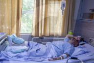 Iranian victims of Israeli air strikes in hospital