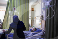 Iranian victims of Israeli air strikes in hospital