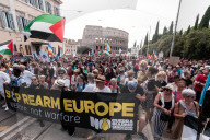 Stop ReArm Europe Demonstration Against War In Rome