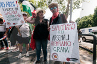 Stop ReArm Europe Demonstration Against War In Rome