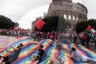 Stop ReArm Europe Demonstration Against War In Rome