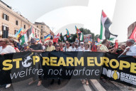 Stop ReArm Europe Demonstration Against War In Rome