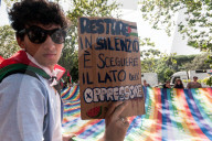Stop ReArm Europe Demonstration Against War In Rome