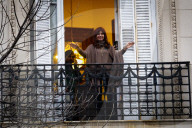 Cristina Fernández De Kirchner From The Balcony Of Her House