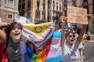 Protest By The Transfeminist Collective In Barcelona.