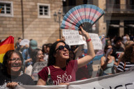 Protest By The Transfeminist Collective In Barcelona.