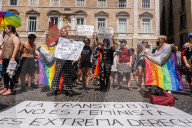Protest By The Transfeminist Collective In Barcelona.