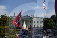Crowd Of People Gathering Protesting Out Side Of The Washington Post Building They Started Marching To The White House 