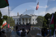 Crowd Of People Gathering Protesting Out Side Of The Washington Post Building They Started Marching To The White House 