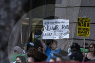 Crowd Of People Gathering Protesting Out Side Of The Washington Post Building They Started Marching To The White House 