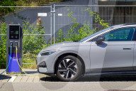 Electric Vehicles Charging At Public Station