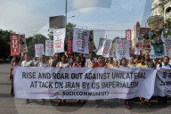 Protest Against In India Israel - America War Against Iran. 