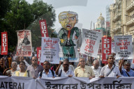 Protest Against In India Israel - America War Against Iran. 