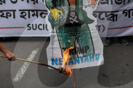 Protest Against In India Israel - America War Against Iran. 